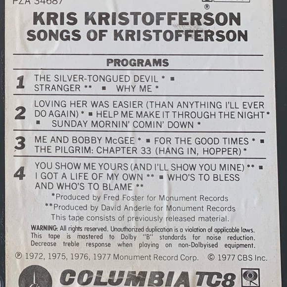 Kris Kristofferson 8 track lot - Picture 6 of 8